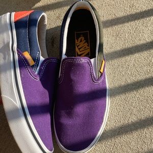 purple, blue and orange vans men’s 4.0 women’s 5.5